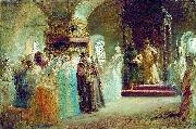 Konstantin Makovsky The Bride-show of tsar Alexey Michailovich France oil painting artist